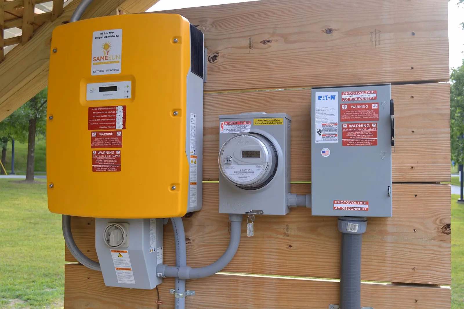 Inverter e contatori di un impianto fotovoltaico